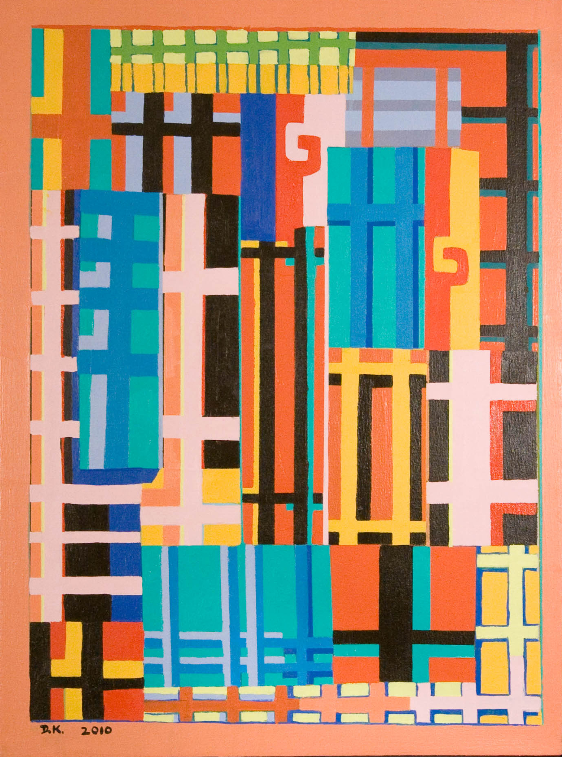 Kinnett, Doug. Georgetown 04: Pop Deco. Oil on Canvas. 2010.