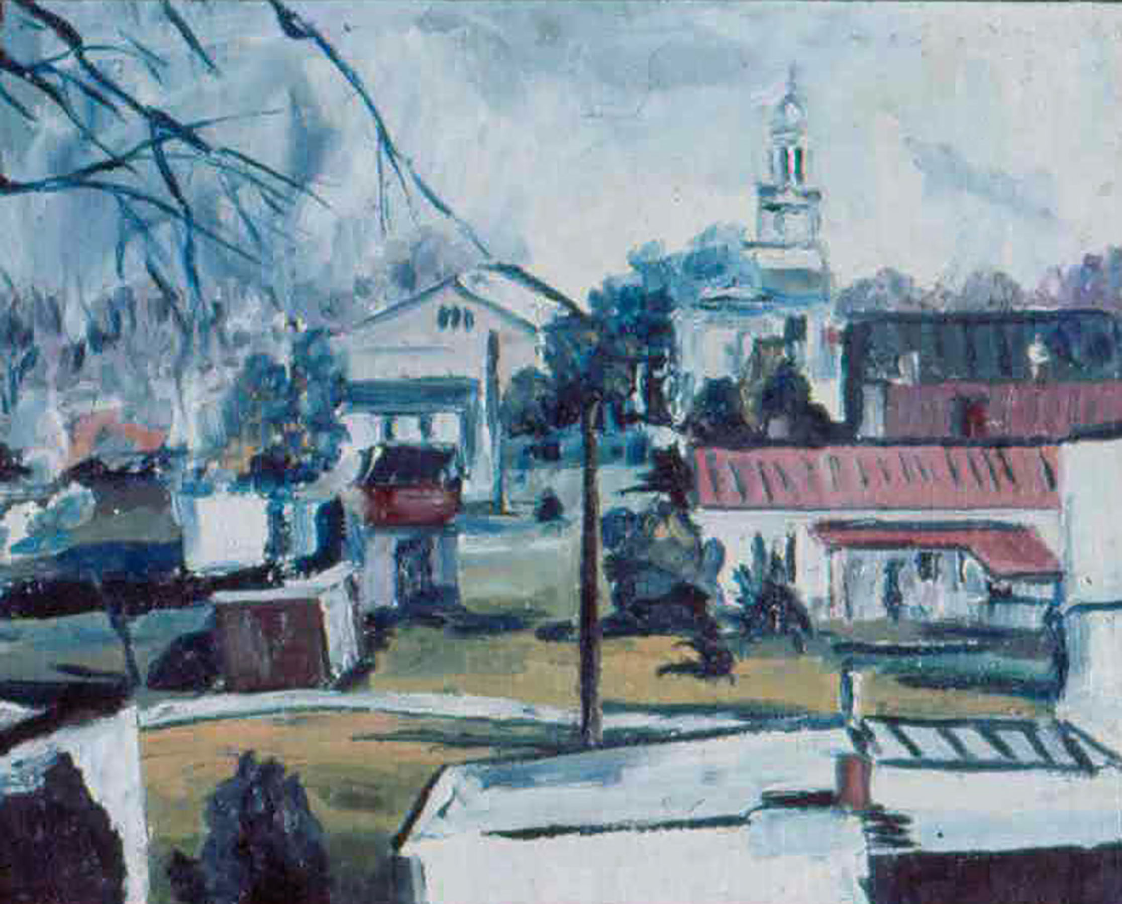 Kinnett, Doug. Shepherdstown 06. Oil on Wood. 1973.