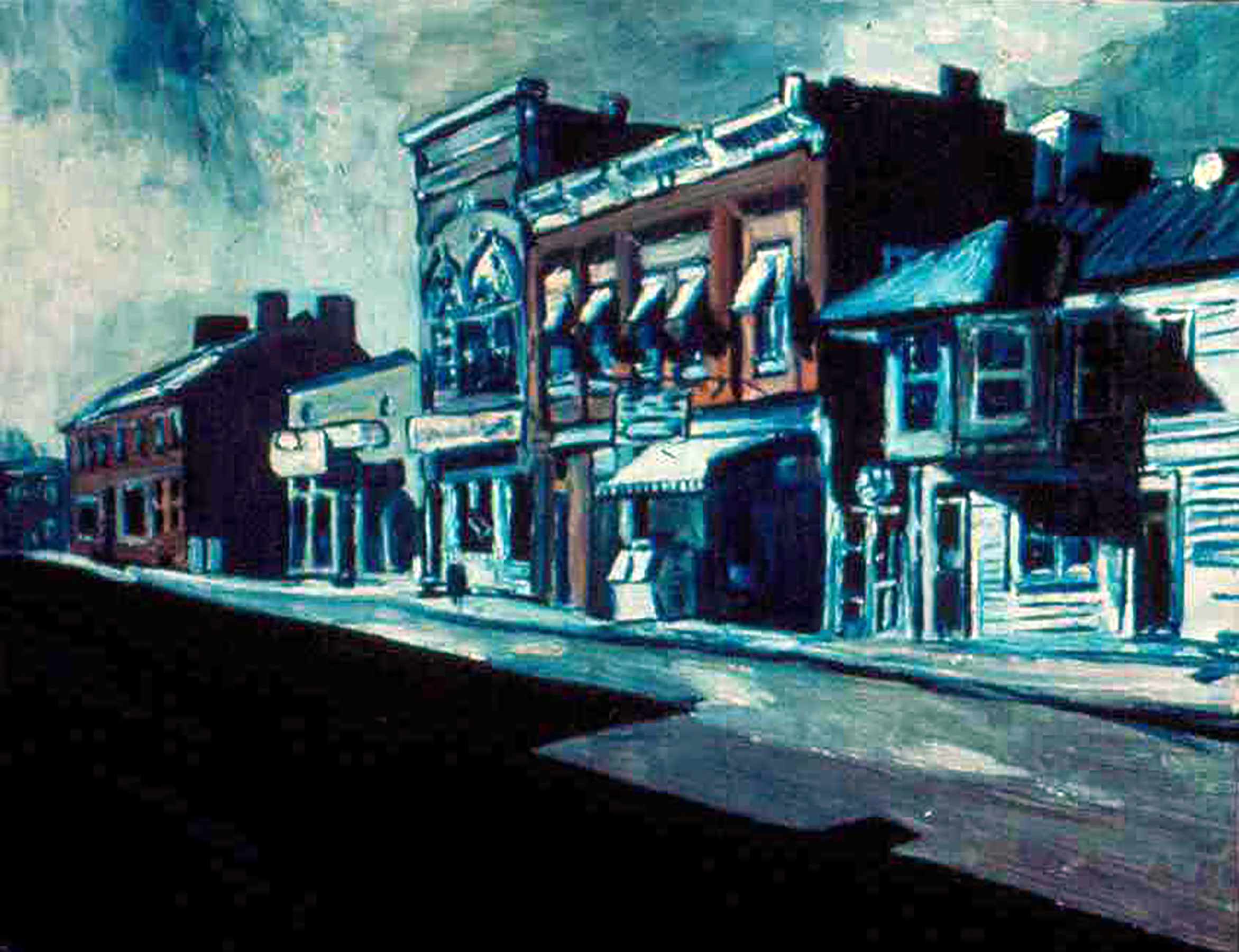 Kinnett, Doug. Shepherdstown 26. Oil on Wood. 1973.